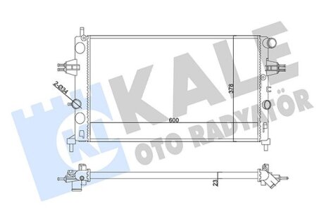 OPEL Радіатор охолодження ASTRA G 1,6-1,8 98- Kale 356965