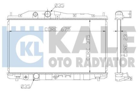 HONDA радіатор охолодження Civic VIII 1.8 07- Kale 357200