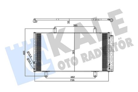 TOYOTA Радіатор кондиціонера (конденсатор) CAMRY 07- Kale 357365 (фото 1)