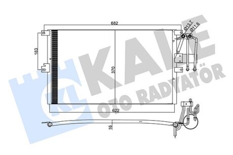 OPEL Радіатор кондиціонера (конденсатор) Vectra B 95- Kale 358205