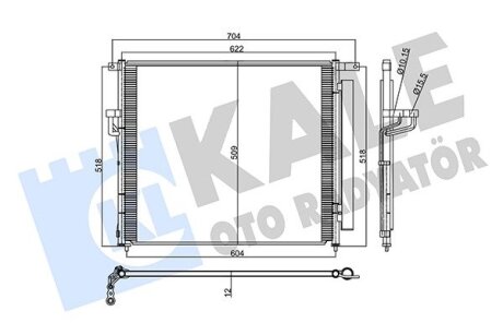 FORD Радіатор кондиціонера (конденсатор) Ranger 2.2/3.2TDCi 11- Kale 358230