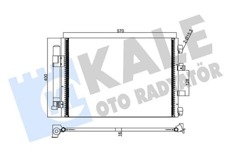 FORD Радіатор кондиціонера (конденсатор) з осушувачем C-Max II, Focus III 10- Kale 358250 (фото 1)