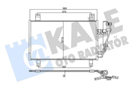 MAZDA Радіатор кондиціонера (конденсатор) з осушувачем 2, CX-3 15- Kale 358735