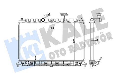 KIA Радіатор охолодження двиг. Rio II 1.4/1.6 05- Kale 359100 (фото 1)