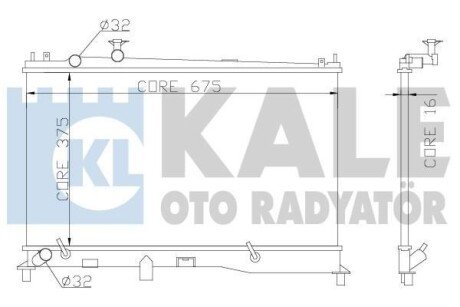 MAZDA Радіатор охолодження с АКПП Mazda 6 2.0 02- Kale 360000