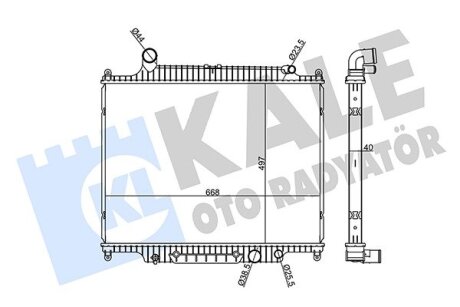 LAND ROVER Радіатор охолодження двиг. RANGE ROVER 3.6 06-12, RANGE ROVER SPORT 3.6 06-13 Kale 360170 (фото 1)