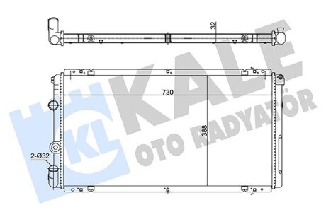 RENAULT радіатор охолодження Master II,Opel Movano,Nissan 1.9dCi/2.8dCi/DTi 00- Kale 362735