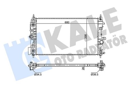 OPEL Радіатор системи охолодження двиг. ASTRA, ZAFIRA TOURER, CHEVROLET Kale 362780