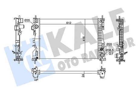 ALFA ROMEO Радіатор системи охолодження двигуна GIULIETTA 1.4 10- Kale 363055