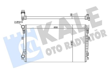 VW Радіатор охолодження Golf VII, Passat 13-,Audi A3 13-,Skoda Octavia III Kale 363145