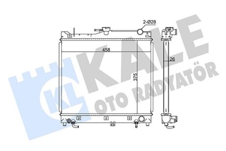 SUZUKI радіатор охолодження Jimny 1.3 98- Kale 365700