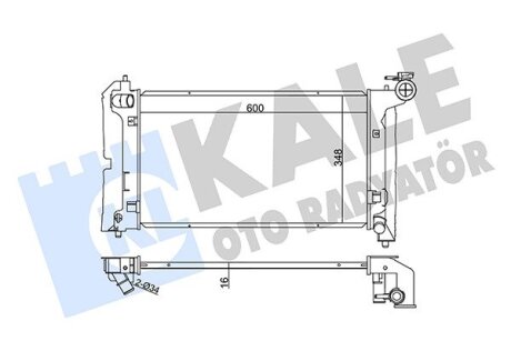 TOYOTA радіатор охолодження Corolla 1.4/1.6 01- Kale 366200 (фото 1)