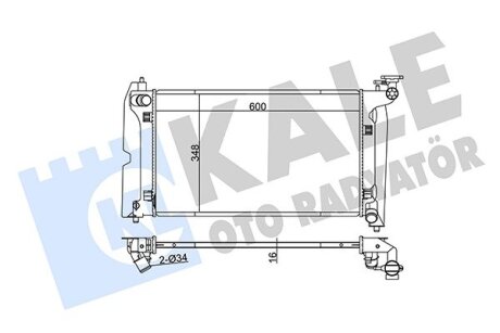 TOYOTA радіатор охолодження Avensis,Corolla 1.4/1.8 01- Kale 366900