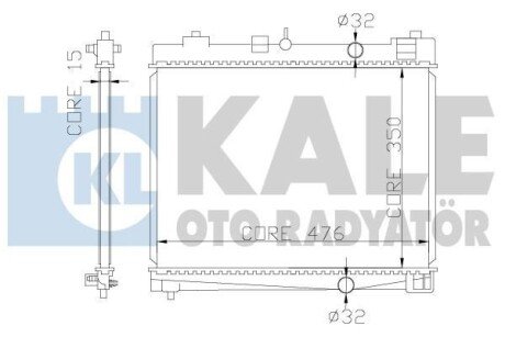 TOYOTA радіатор охолодження Yaris 1.0/1.3 05- Kale 367000