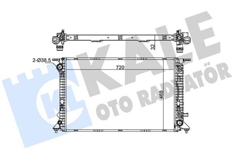 VW Радіатор охолодження Audi A4/5, Q5 2.7TDI/3.0 Kale 367700