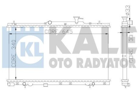 HYUNDAI Радіатор системи охолодження двигуна Accent II 1.3/1.5 00- Kale 369000 (фото 1)