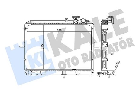 KIA радіатор охолодження Carens II,Pregio 2.0CRDi/2.7D 97- Kale 369900