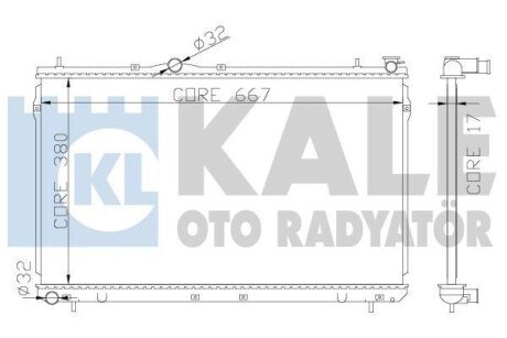 HYUNDAI Радіатор охолодження Coupe,Lantra II 1.5/2.0 96- Kale 372400