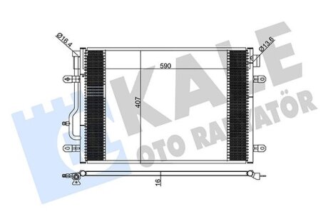 VW Радіатор кондиціонера (конденсатор) Audi A4/6 00- Kale 375700 (фото 1)