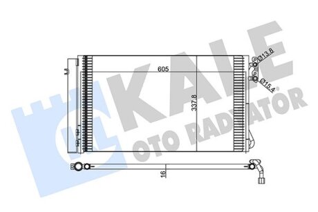 BMW Радіатор кондиціонера (конденсатор) 1E81/87, 3 E90, X1 E84 Kale 376700