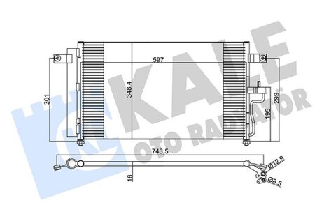 HYUNDAI радіатор кондиціонера Accent II 99- Kale 379000