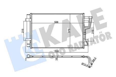 HYUNDAI радіатор кондиціонера Elantra,i30,Kia Ceed 06- Kale 379200