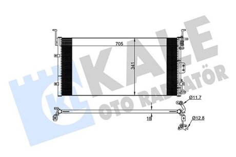 HYUNDAI Радіатор кондиціонера (конденсатор) Sonata IV, Kia Magentis 01- Kale 379500