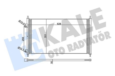 HONDA Радіатор кондиціонера (конденсатор) Civic VII 1.4/1.6 01- Kale 380300