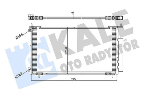 HONDA Радіатор кондиціонера (конденсатор) CR-V II 2.0 01- Kale 380400