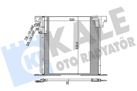 DB Радіатор кондиціонера (конденсатор) Vito 96-03 Kale 381200