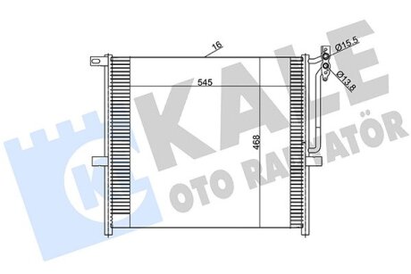 BMW Радіатор кондиціонера (конденсатор) X3 E83 03- Kale 384800