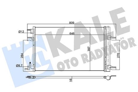 OPEL Радіатор кондиціонера (конденсатор) з осушувачем Astra J, Insignia A, Zafira Tourer, Chevrolet Cruze Kale 385300