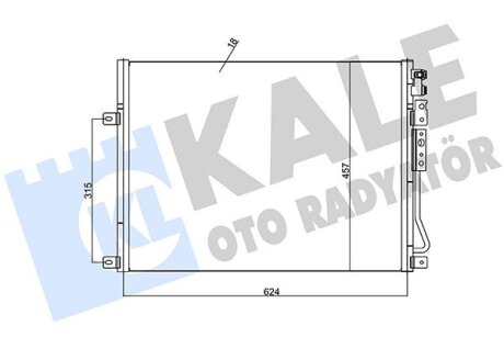 JEEP Радіатор кондиціонера (конденсатор) Commander, Grand Cherokee II,III 04- Kale 385800