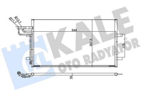 FORD Радіатор кондиціонера (конденсатор) C-Max, Focus II Kale 386100 (фото 1)