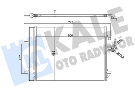 FORD Радіатор кондиціонера Galaxy,Mondeo IV,S-Max,LandRover Freelander,Range Rover Evoque,Volvo S60/80,V70 III,XC60/70 Kale 386200