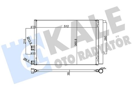 HYUNDAI Радіатор кондиціонера (конденсатор) з осушувачем i20 08- Kale 386500