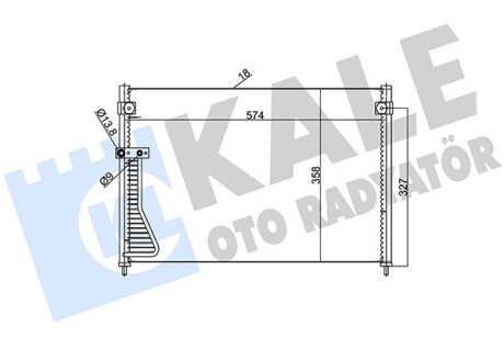 MAZDA Радіатор кондиціонера (конденсатор) 626 V 97- Kale 387000