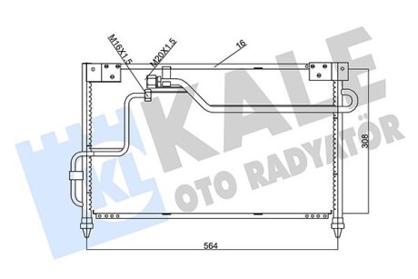 MAZDA радіатор кондиціонера 626 IV 91- Kale 387200