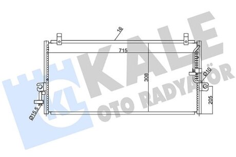 NISSAN Радіатор кондиціонера (конденсатор) Primera P11 96- Kale 388500