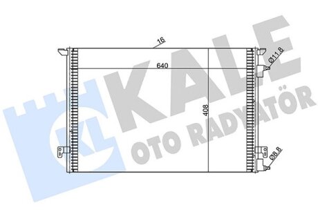 OPEL Радіатор кондиціонера (конденсатор) Signum, Vectra C 1.9CDTi/2.2DTI 02-, Fiat Croma Kale 388900 (фото 1)