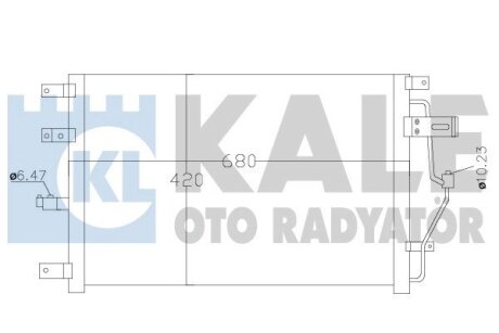 VOLVO Радіатор кондиціонера (конденсатор) S60 I, S80 I, V70 II, XC70 Cross Country 00- Kale 390300