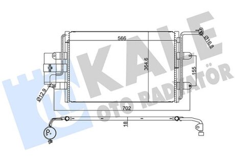 VW Радіатор кондиціонера Audi A3, Skoda Octavia II, SuperB, Caddy III,Golf V,VI, Touran Kale 390600