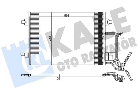 VW Радіатор кондиціонера (конденсатор) Audi A4, Passat Kale 390800