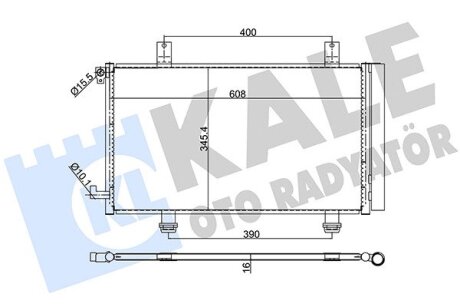 FIAT Радіатор кондиціонера (конденсатор) Sedici, Suzuki SX4 06- Kale 393900