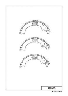 Колодки барабанного тормоза KASHIYAMA K2333