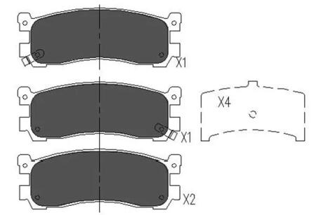 PARTS MAZDA колодки гальм. передн. 929/Xedos 9/MPV KAVO KBP-4556