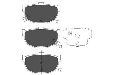 PARTS KIA Колодки тормозные задние дисковые Cerato KAVO KBP-6544