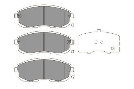 PARTS NISSAN Тормозные колодки передн.Maxima QX KAVO KBP-6596