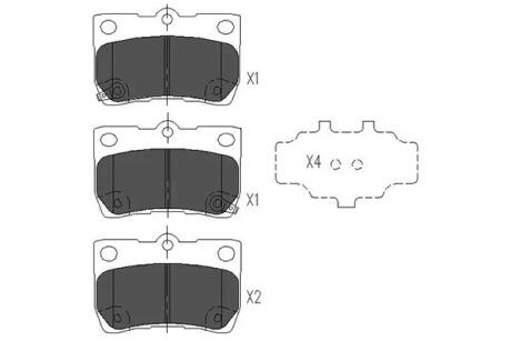 PARTS TOYOTA Тормозные колодки задн.Lexus GS/IS 05- KAVO KBP-9083
