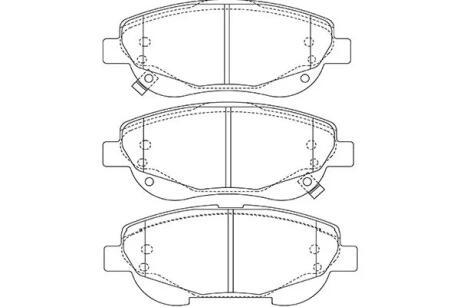 PARTS TOYOTA Гальмівні колодки пер. Avensis 2,0-2,2 08- KAVO KBP-9143
